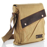 Men's Vintage Canvas Shoulder Bag School Backpack Casual Messenger Daypack Crossbody Rucksack -