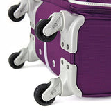 Cloe Under seat 16 inch Water-Resistant Textile Luggage with 360º-spinner wheels in Purple Color