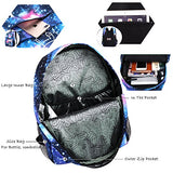 Lmeison Anime Cartoon Luminous Backpack with USB Charging Port and Lock &Pencil Case, Unisex