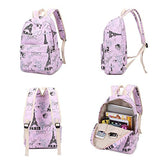 Fanci Flora Flower Prints Elementary School Rucksack Backpack for Teenage Girls Canvas Casual