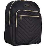 Kenneth Cole Reaction Women'S Chevron Quilted Polyester Twill 15.6" Laptop Backpack, Black, One