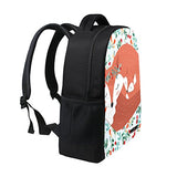 My Daily Lovely Mother Fox Baby Cartoon Backpack 14 Inch Laptop Daypack Bookbag for Travel