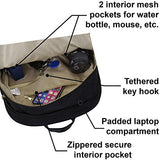 Nylon Casual Travel Daypack Backpack With 13 Inch Laptop Compartment, With Trolley Strap And