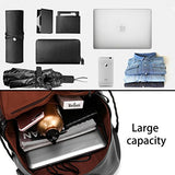Samaz Backpack Pu Leather Bag With Usb Charging Port College Student School Backpack With