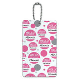 Luggage Card Suitcase Carry-On Id Tag - Hello My Name Is Mi-My - Minnie Hello My Name Is