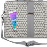 Vangoddy Argyle Gray Laptop Messenger Bag For Acer Chromebook / Aspire / Travelmate