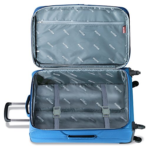 Dejuno The Asana Softside Lightweight Spinner, Blue