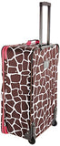 Rockland Luggage 3 Piece Printed Luggage Set, Pink Giraffe, Medium