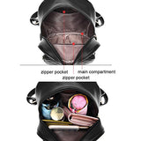 Women Fashion Cute Leather Laides Shopping Bag Casual Backpack Travle Backpack For Girls Black