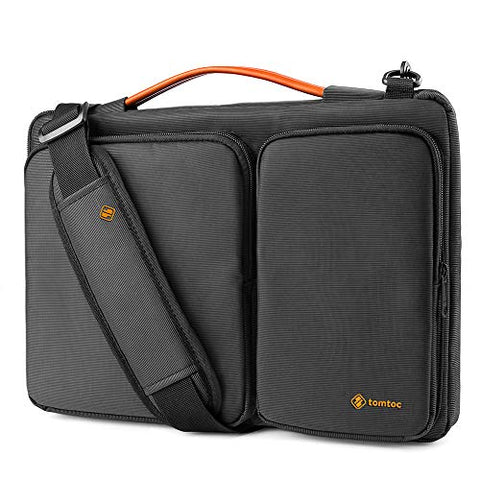 tomtoc 15 Inch Laptop Shoulder Bag with CornerArmor Patent Accessory Pocket, 360° Protective Sleeve