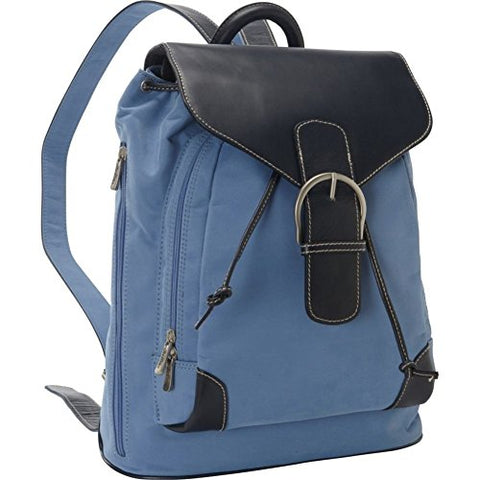 Bellino Leather Travel Backpack (Atlantic Blue)