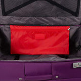 Cloe Checked Large 28 inch Water-Resistant Luggage with 360º-spinner wheels in Purple Color