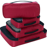 eBags Packing Cubes for Travel - 4pc Classic Plus Set - (Raspberry)