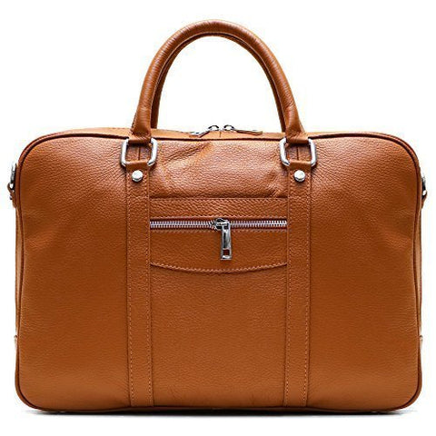 Floto Toscana Slim Brown Briefcase Attache Lap-top Case
