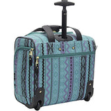 Steve Madden Luggage 3 Piece Softside Spinner Suitcase Set Collection (Legends Turquoise)