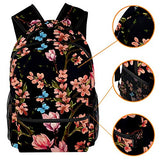 LORVIES Butterflies Tropical Japanese Flowers Magnolia Flowers Backpacks for Traveling Hiking Shopping