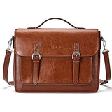 BOSTANTEN Leather Briefcase 14" Vintage Laptop Messenger Satchel Office Business Bag for Women