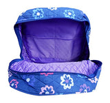 Vera Bradley Campus Backpack,Ellie Flowers with Purple Interiors,One Size