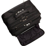 Heritage Polyester Wheeled Business Case Briefcase, Black, One Size