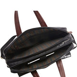 Mancini Leather Goods RFID Secure Double Compartment Laptop Briefcase