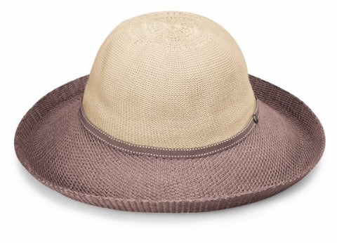 Wallaroo Women'S Victoria Two-Toned Sun Hat - Upf 50+ - Packable (Beige/Mocha)