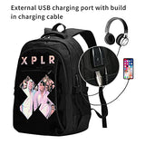 Sam-Colby-XPLR Durable Laptop Backpack, Stylish Travel Backpack for Laptop and Notebook, High School College Bookbag for Women & Men, Anti-Theft Bussiness Bag with USB Charging Port
