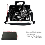 Meffort Inc 13 Inch Neoprene Laptop Bag With Extra Side Pocket, Soft Carrying Handle & Removable