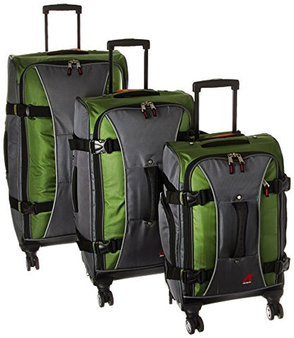 Athalon Hybrid Spinners Luggage 3 Pc Set Grass, Grass Green/Gray