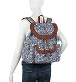 Sakroots Women's Artist Circle Flap Backpack, Navy Spirit Desert