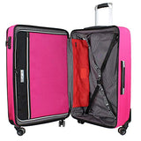 Cloe Checked Large 28 inch Water-Resistant Luggage with 360º-spinner wheels in Magenta Color