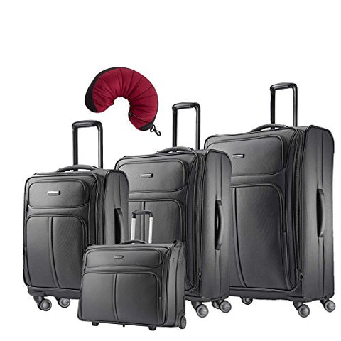 Samsonite Leverage LTE 5 Piece Carry-On Bundle | 20", 25", 29", Wheeled Garment Bag, Travel Pillow