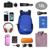 G4Free Ultra Lightweight Packable Small Backpack Casual Handy Hiking Daypack 18L(Blue)