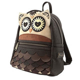 Loungefly Owl Mini Backpack in Brown