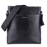 Banuce Black Real Leather Messenger Bag for Men Crossbody 9.7" iPad Shoulder Business Bag