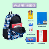 Wildkin 15 Inch Kids Backpack for Boys & Girls, 600-Denier Polyester Backpack for Kids, Features Padded Back & Adjustable Strap, Perfect Size for School & Travel Backpacks, BPA-free (Sharks)