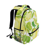 Backpack Travel Lemon Cartoon School Bookbags Shoulder Laptop Daypack College Bag for Womens Mens