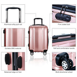 GHP 20" 24" 28" ABS & PC Shell Pink Trolley Suitcase Travelling Luggage Set w Wheels