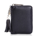 BOBILIKE Genuine Leather Credit Card Holder Case Zip Around Wallet Purse for Women,20 Card Slots