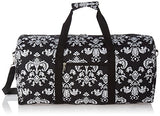 World Traveler 22" Duffle Bag, Black White Damask II