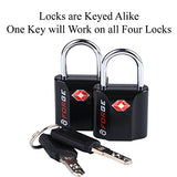 Black 4 Pack Tsa Approved Travel Luggage Locks