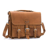 Saddleback Leather Thin Front Pocket Briefcase - 100% Full Grain Leather Laptop Bag With 100 Year