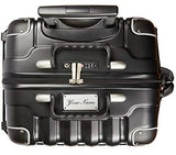 Personalized Luggage Nameplate - VinGardeValise Wine Travel Suitcase - Up to 8 bottles (Black)