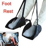 Transser - Airplane Footrest, Portable Adjustable Height and Hammock Separated Design, Prevent Swelling and Soreness, Provides Relaxation and Comfort, US Stock, Shipping From CA. (Black)