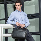 Bison Denim Genuine Leather Briefcase Messenger Bag Shoulder Cross-Body Bag Laptop Business Bag For