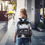 LOKASS Large Clear Backpack Transparent Multi-Pockets Backpacks/Outdoor Backpack Fit 15.6 Inch