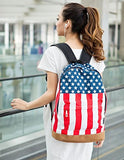 Eaglebeky The American Flag Backpacks Unisex Darkblue Star Rucksack Shoulder Bag (Us Flag)