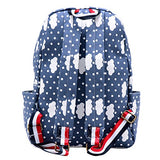 Damara Students Preppy Style Oxford Canvas Blue Backpack Shoulders Bag,Cloud