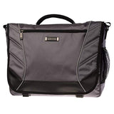 Kenneth Cole Reaction Flapover Castlerock Single Gusset 17 inch Messenger Bag for Laptops - Charcoal Gray