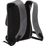Piel Leather Slim Laptop Flap Backpack, Charcoal, One Size