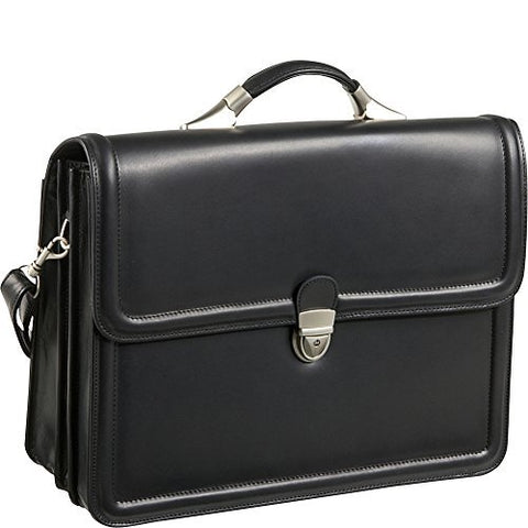 AmeriLeather APC Savvy Leather Executive Briefcase (Black)